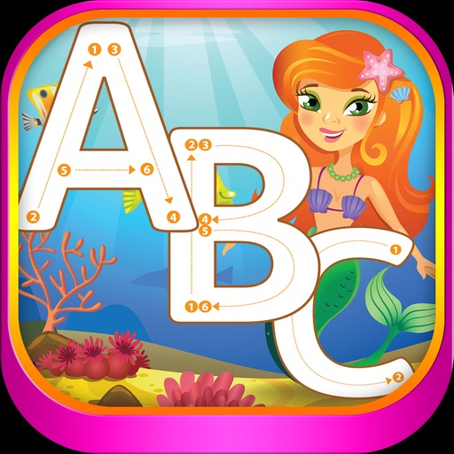 ABC Alphabet Tracing Mermaid Coloring For Kids By Jinnamas Sombanguay