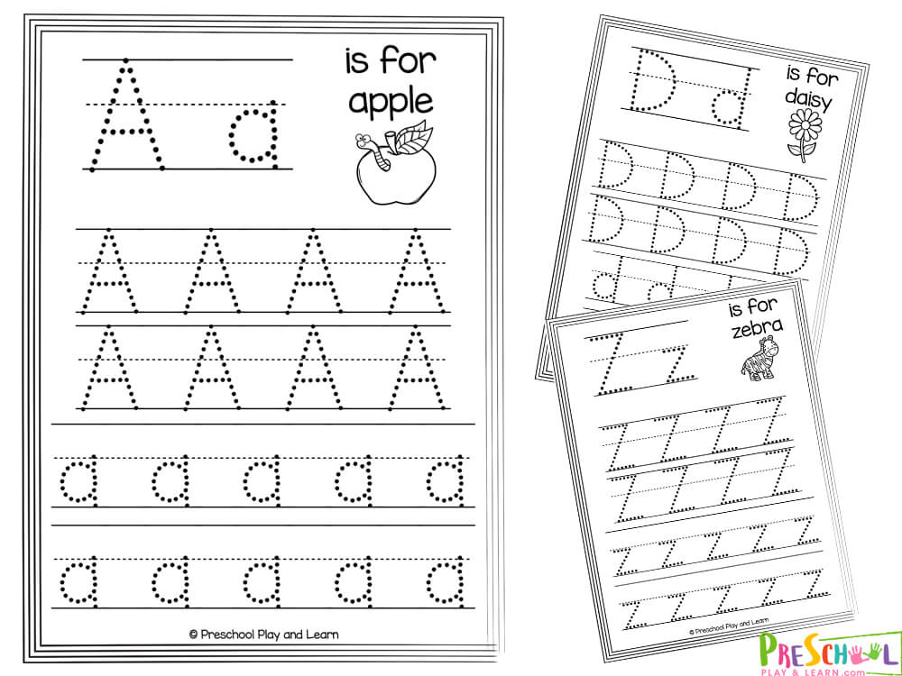 Abc Trace Worksheets Free Preschool Kindergarten Worksheets