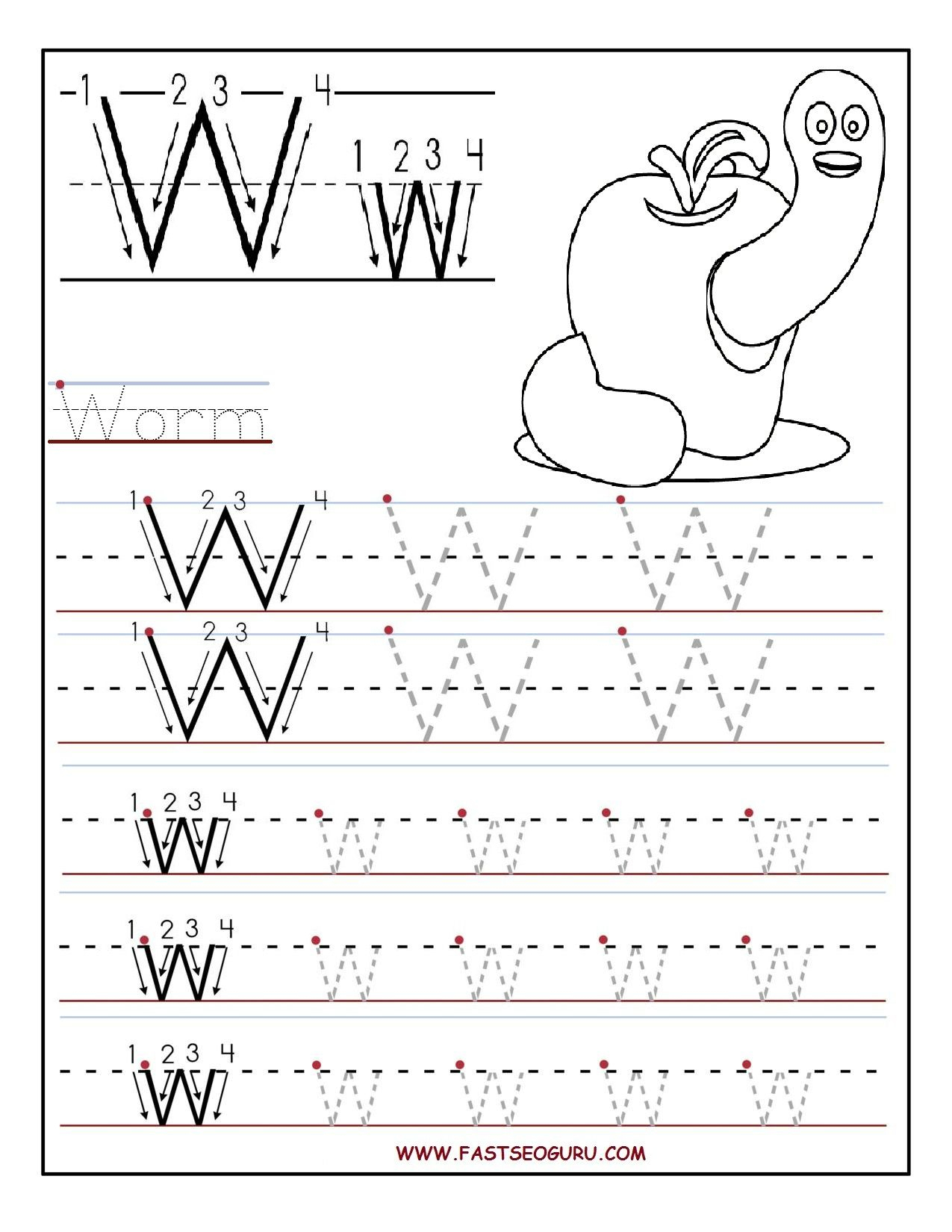 Action Alphabet Tracing Letters TracingLettersWorksheets