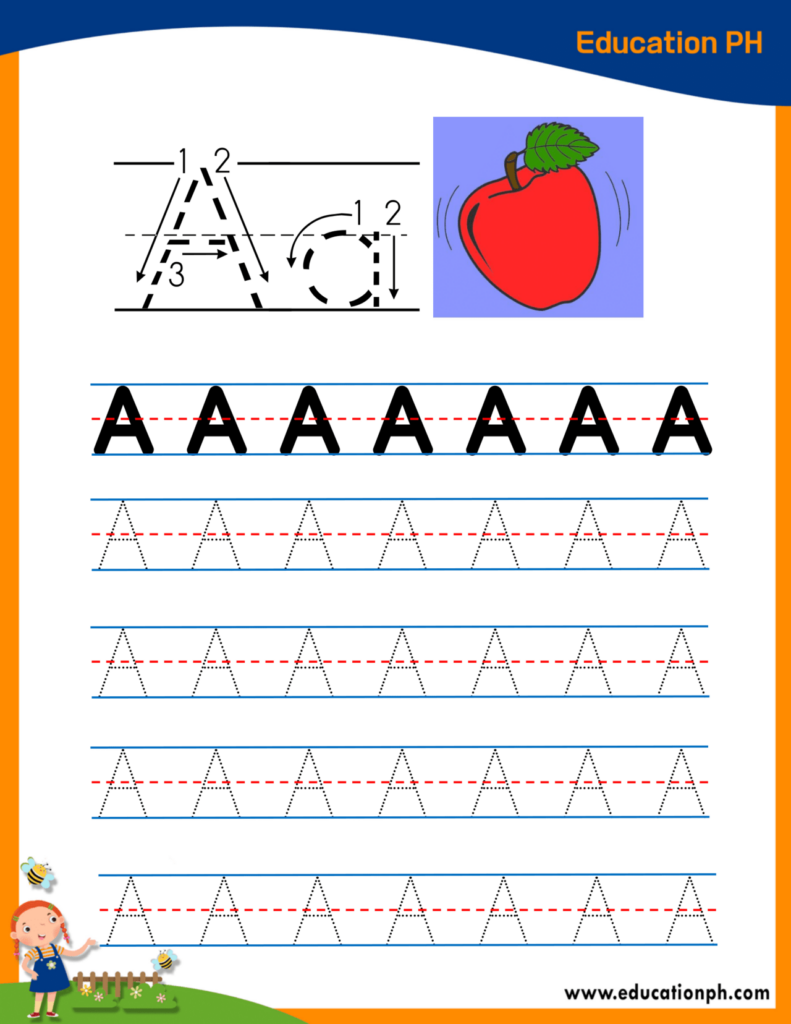 Alphabet A Worksheet For Kids Free Gettrip24