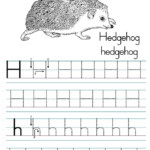 Alphabet letter h tracing worksheet Preschool Crafts