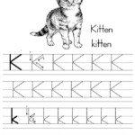 Alphabet letter k tracing worksheet Preschool Crafts