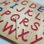Alphabet Tracing Board Montessori Colors D nealian Font Etsy