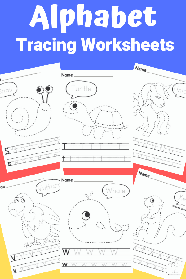 Alphabet Tracing Worksheets Preschool Alphabet Printables Free