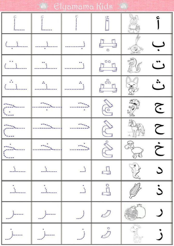 Arabic Letters Tracing Sheets TracingLettersWorksheets