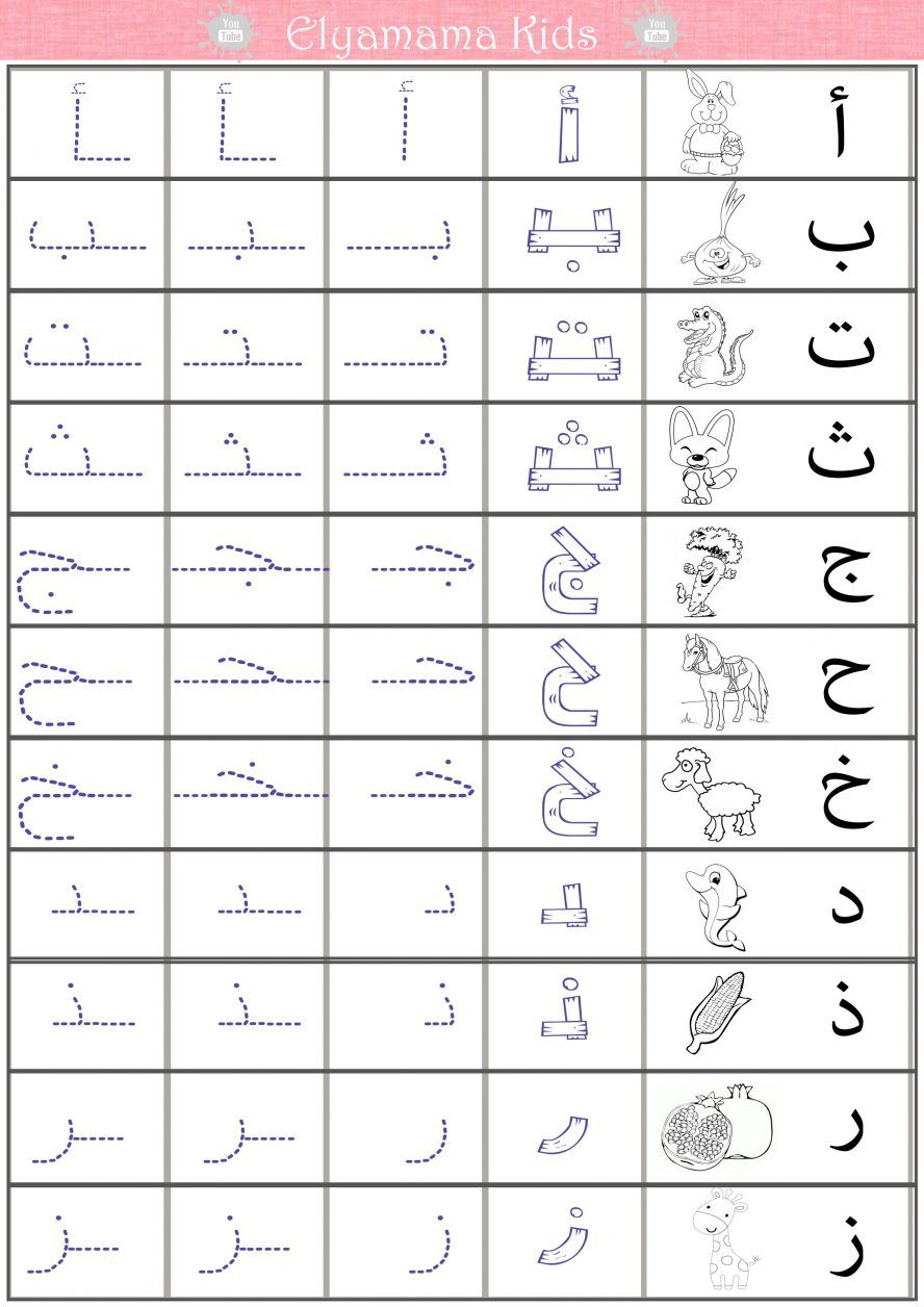 Arabic Letters Tracing Sheets TracingLettersWorksheets