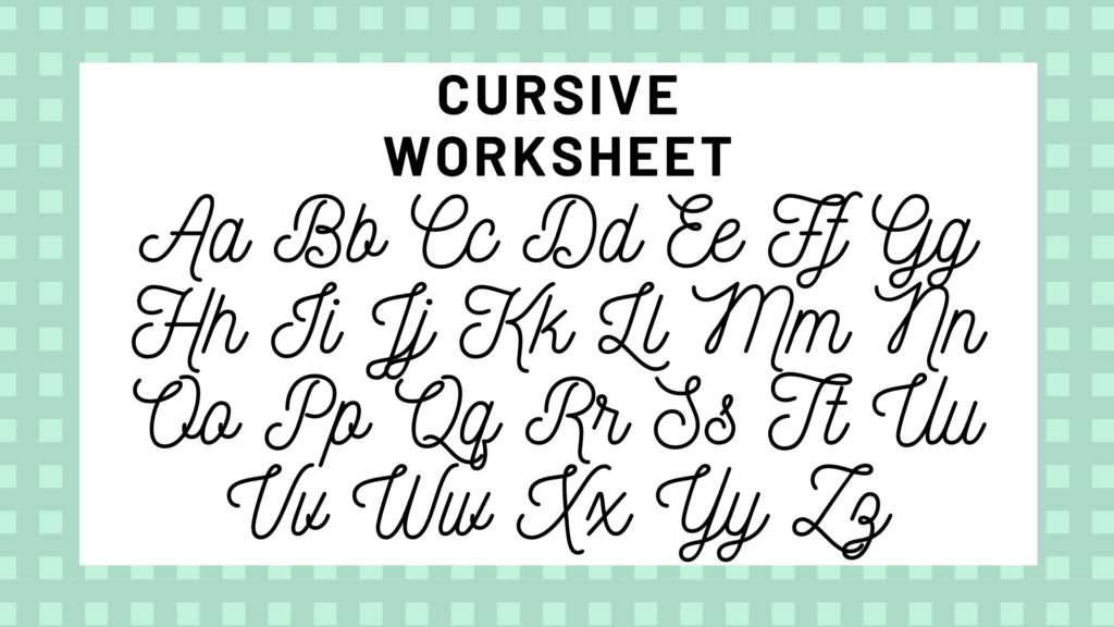 Cursive Writing The Alphabet AlphabetWorksheetsFree