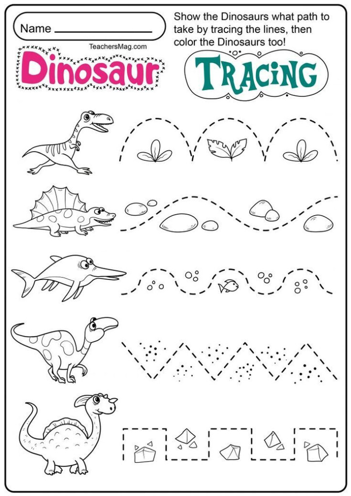 Dinosaur Learning Resources In 2020 Tracing Worksheets Preschool 