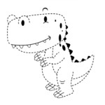 Dinosaur Tracing And Coloring Page KidzeZone