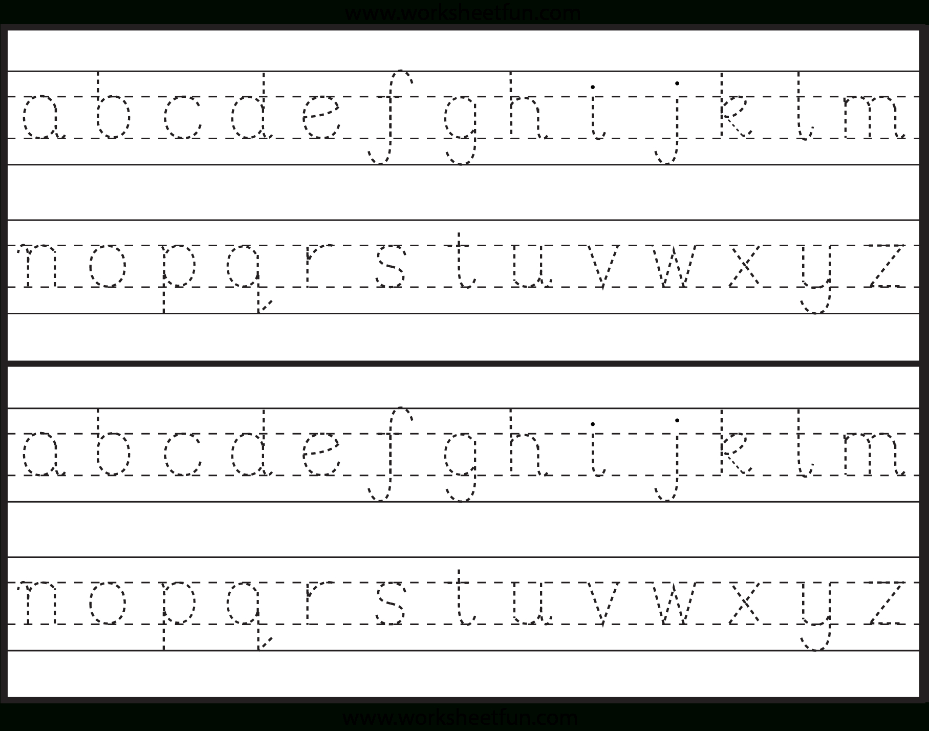 Dotted Letter Tracing Font - Letter Tracing Worksheets