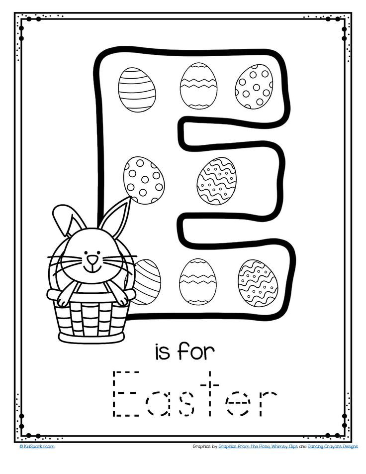 FREE Alphabet Letter E Is For Easter Activity Worksheet For Preschool 