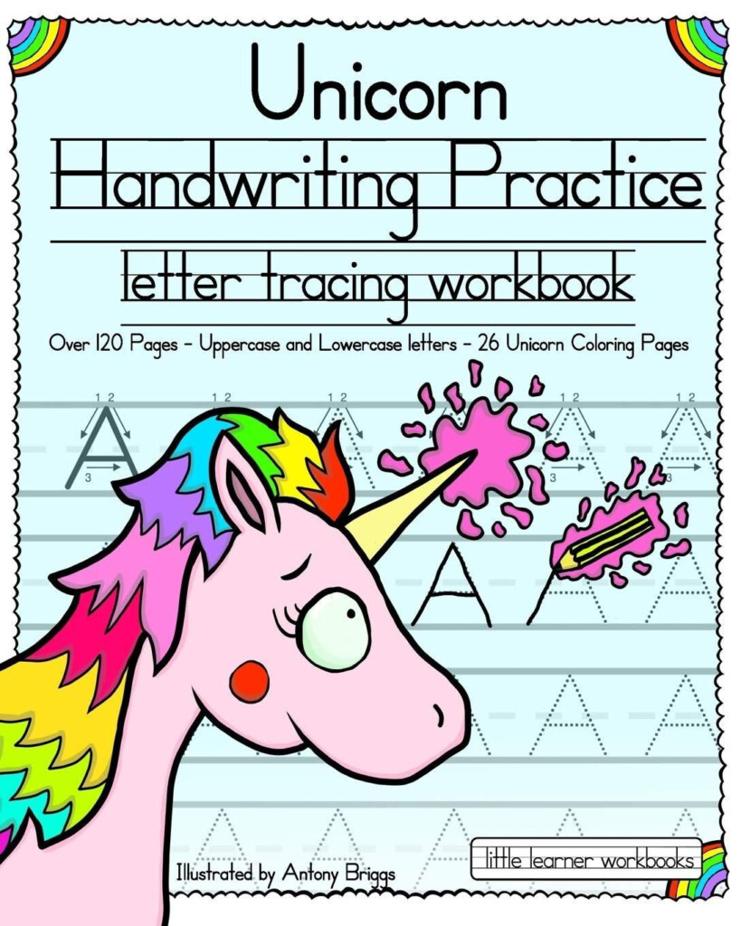  FREE Download Unicorn Handwriting Practice Letter Tracing Workbook 