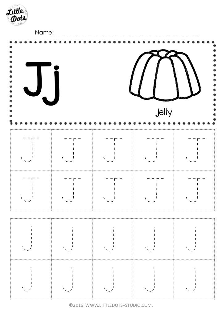 Free Letter J Tracing Worksheets In 2020 Free Preschool Worksheets 