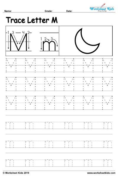 Free Letter M Tracing Worksheets Letter M Tracing Worksheet Printing 