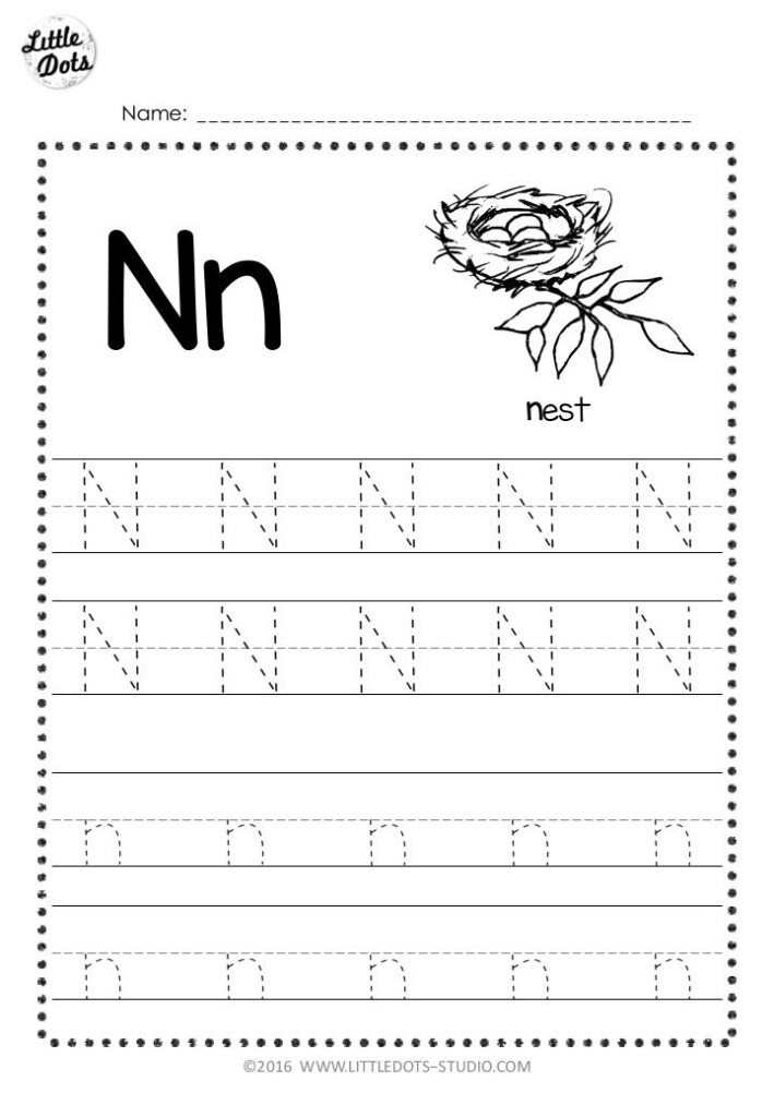 Free Letter N Tracing Worksheets Tracing Worksheets Preschool 