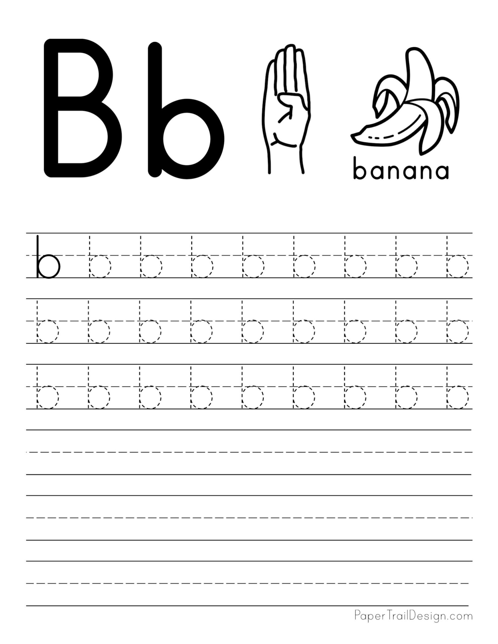 Free Letter Tracing Worksheets Paper Trail Design