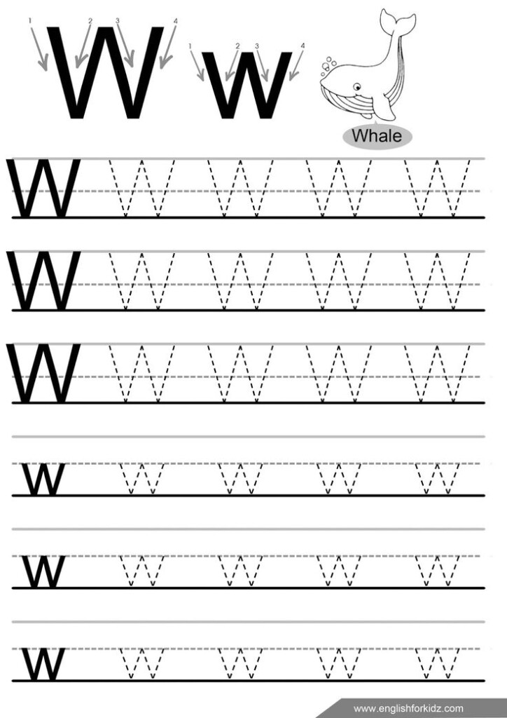 Free Letter W Alphabet Learning Worksheet For Preschool Letter W 