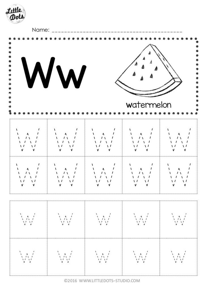 Free Letter W Tracing Worksheets Preschool Worksheets Tracing 