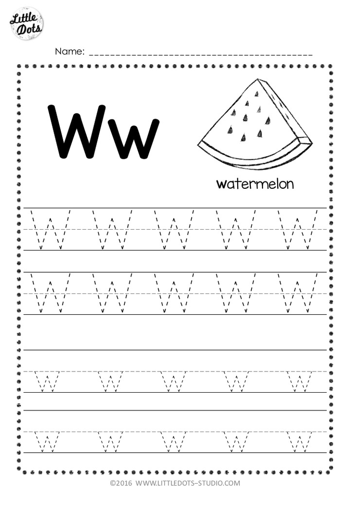 Free Letter W Tracing Worksheets Tracing Worksheets Tracing