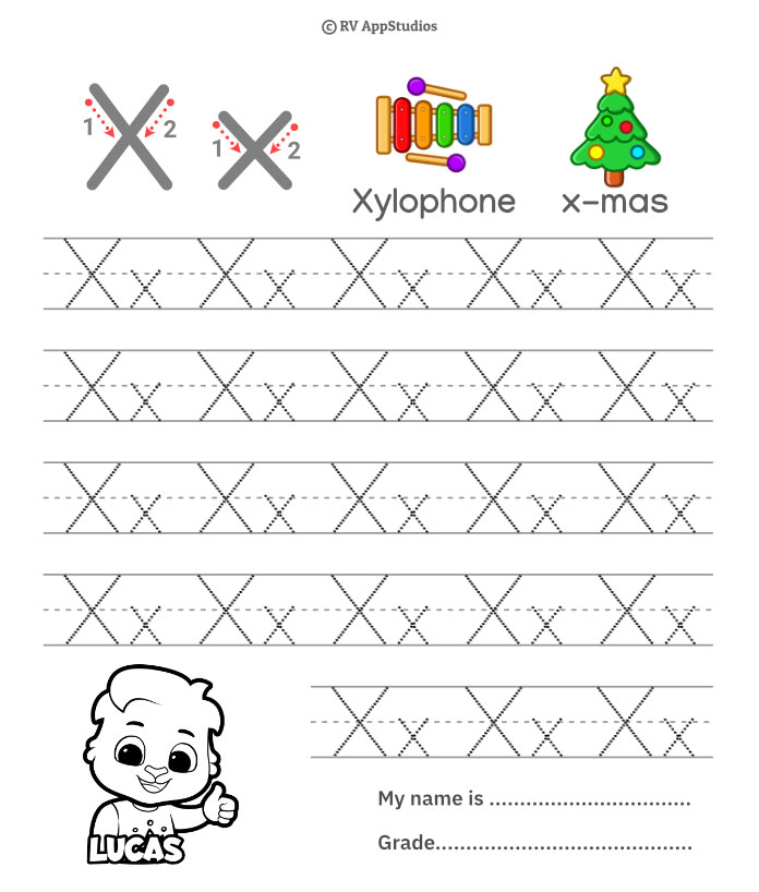 Free Letter X Tracing Worksheets Free Printable Letter X Tracing 