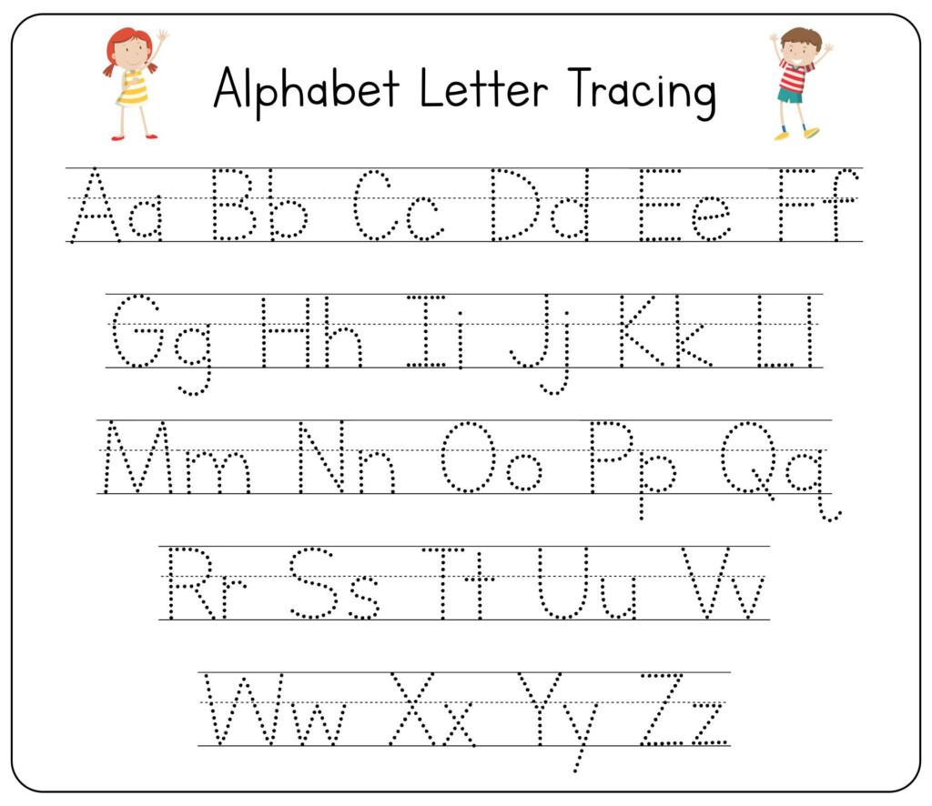 Free Printable Alphabet Tracing Worksheets For Kindergarten Printable 