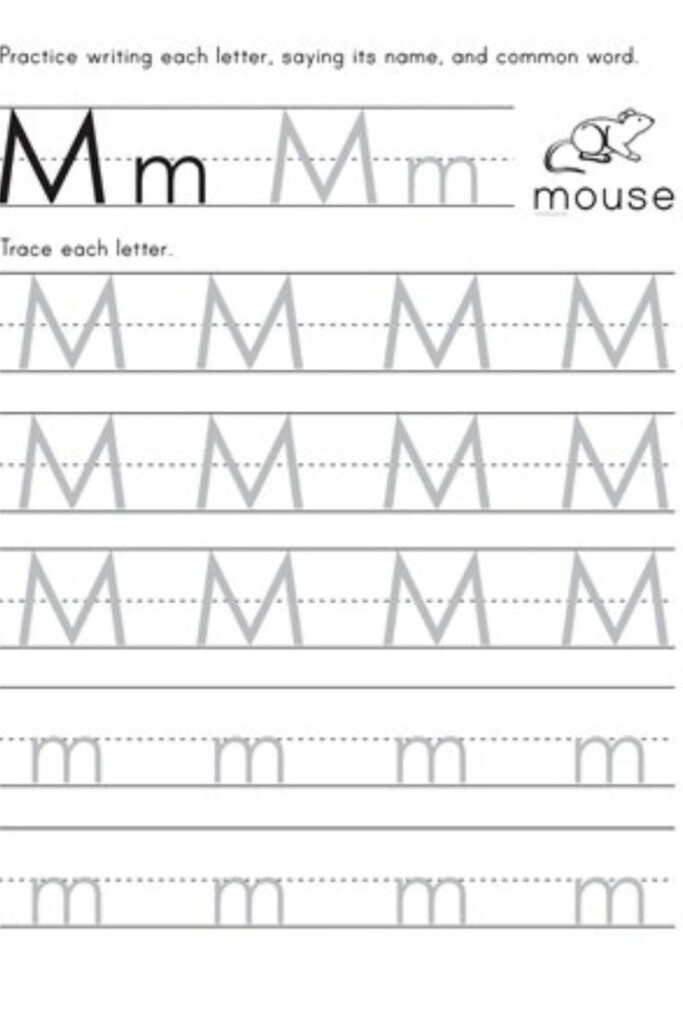 Free Printable Letter M Tracing Worksheet Supplyme Letter M Tracing 