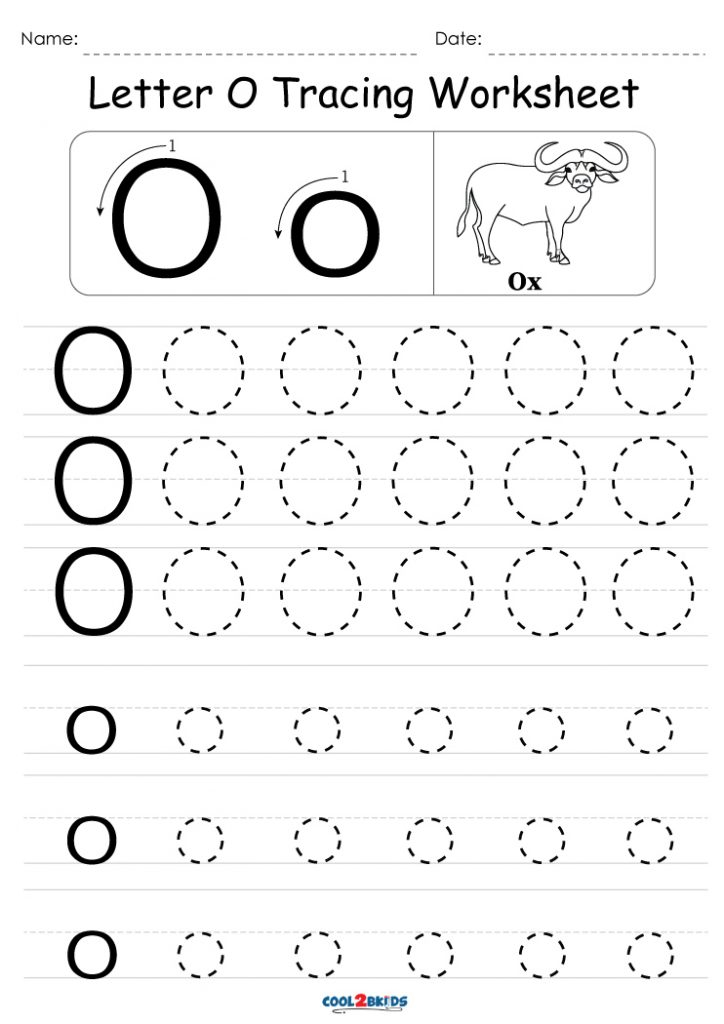 Free Printable Letter O Tracing Worksheets