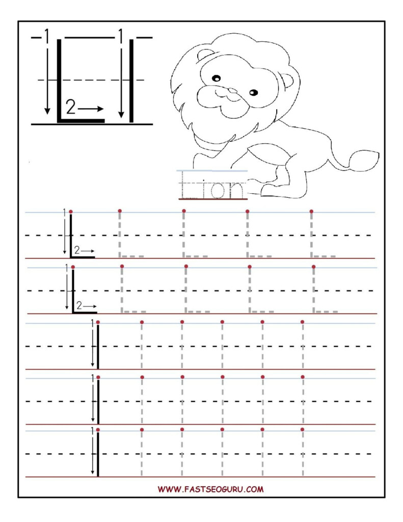 Free Printable Worksheets Tracing The Letter Ll Dot To Dot Name 