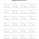 Handwriting Practice Letter C Free Handwriting Practice Letter C
