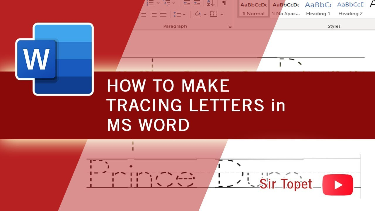 How To Make Tracing Letter In Word Letter Tracing Worksheets