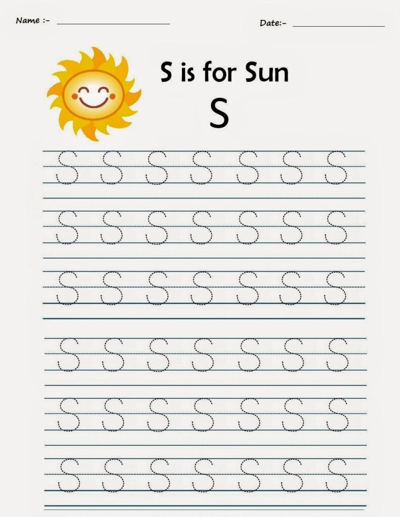 Kindergarten Worksheets Printable Tracing Worksheets Alphabet S