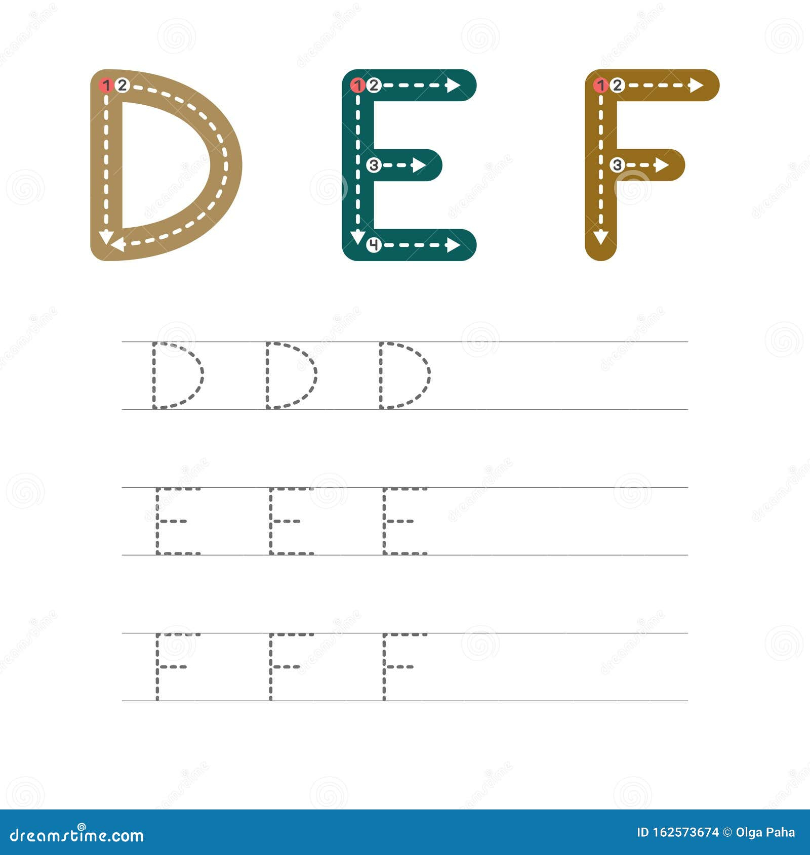 Learn To Write Letters DEF 2 Stock Vector Illustration Of Graphic 