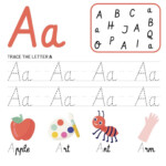 Letter A Tracing And Fun Worksheet KidzeZone