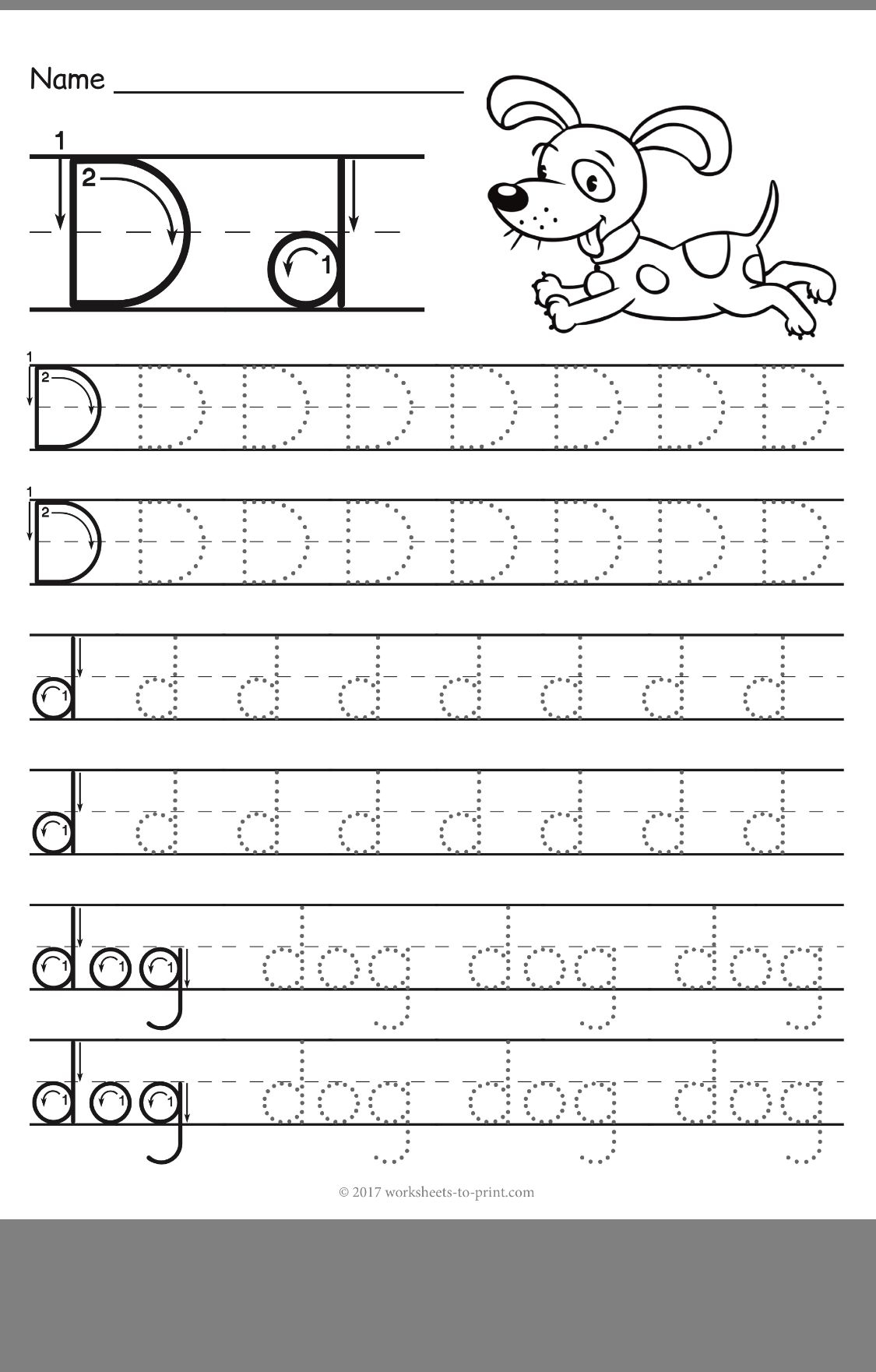  Letter D Tracing Worksheets Free Download Gambr co