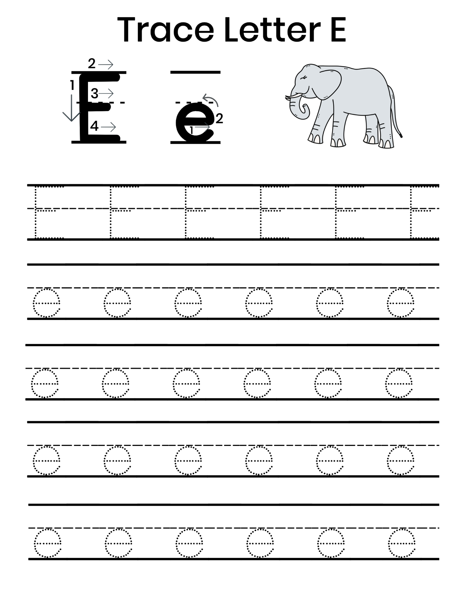 Letter E Worksheets For Kindergarten Free Printables Healthy And 