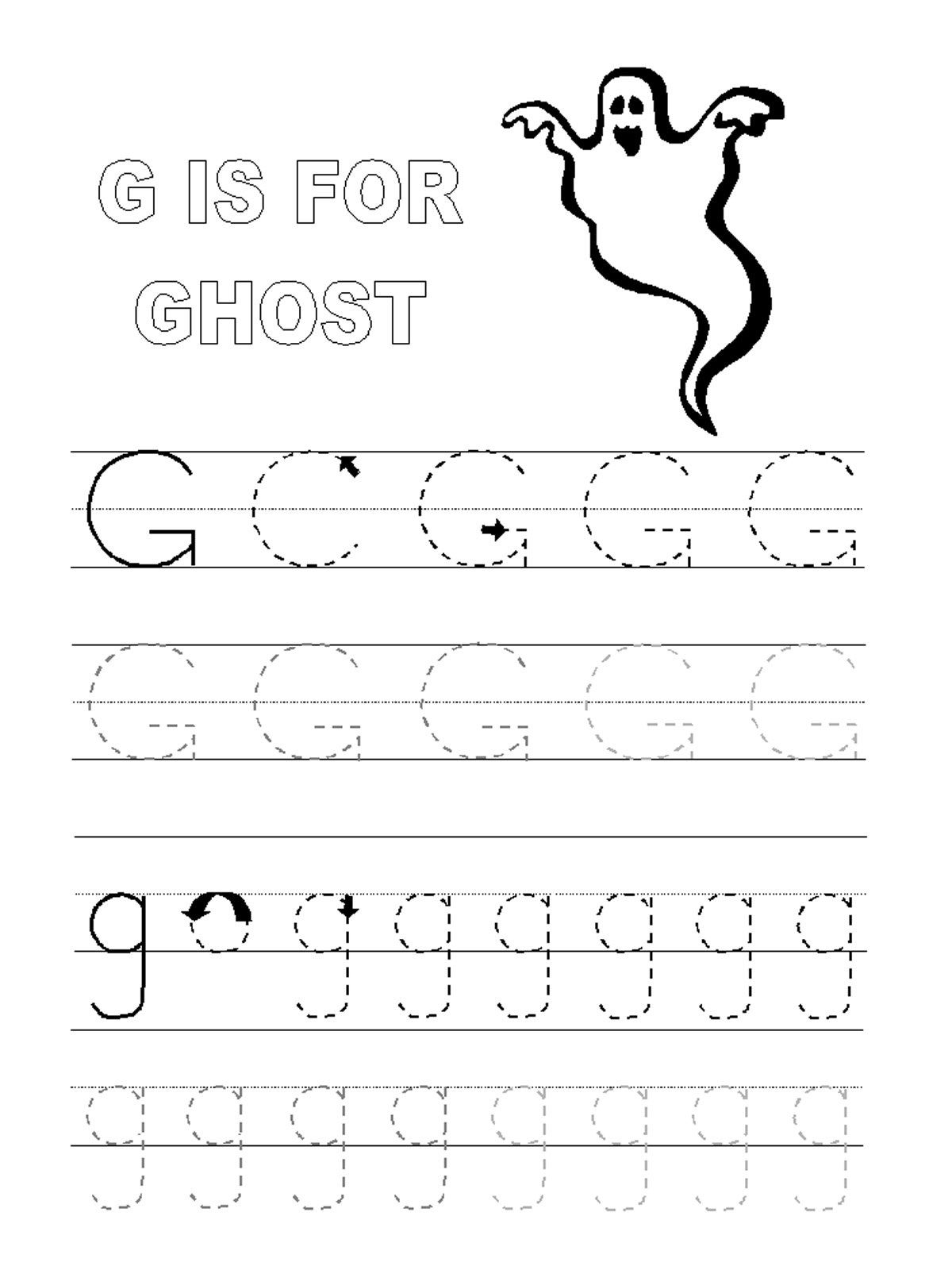 Letter G Tracing Worksheet Printable Worksheet Template Jadeashley