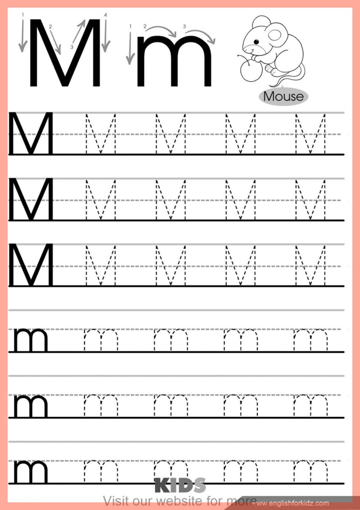 Letter M Tracing Worksheets Preschool Name Tracing Generator Free