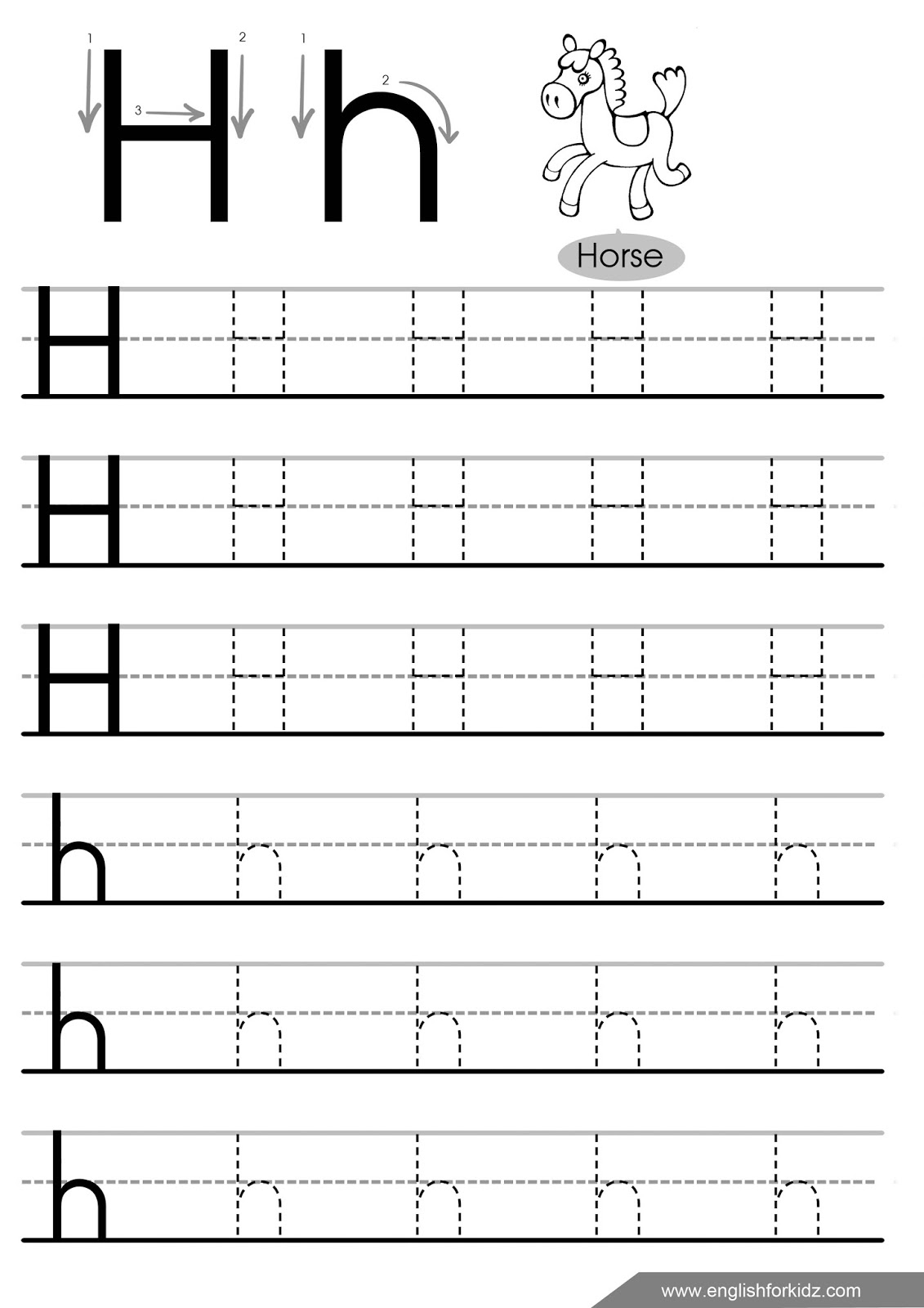 Letter Tracing Worksheets Letters A J