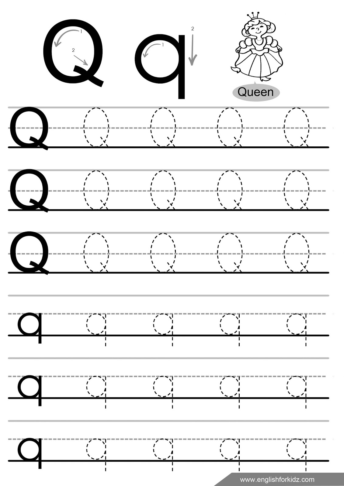 Letter Tracing Worksheets Letters K T 