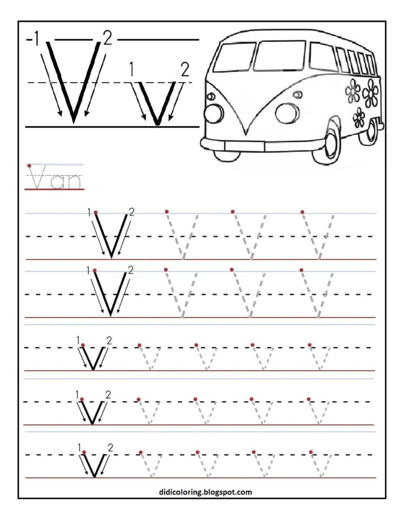 Letter V Worksheets For Kindergarten Worksheet For Kindergarten 