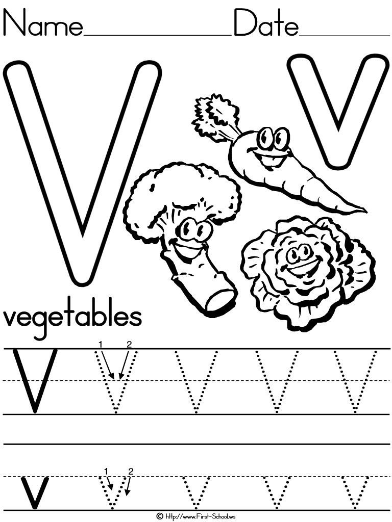 Letter V Worksheets For Kindergarten Worksheet For Kindergarten In