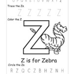 Letter Z Alphabet Worksheets