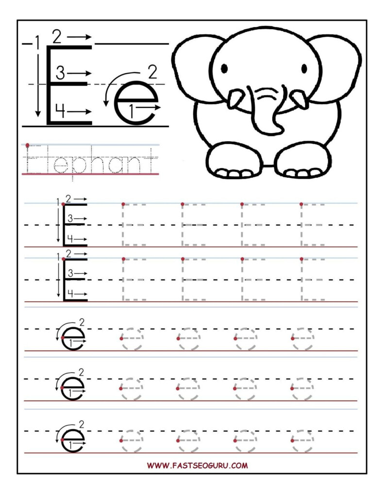 Lowercase Letter e Tracing Worksheet Doozy Moo Letter E Printable 
