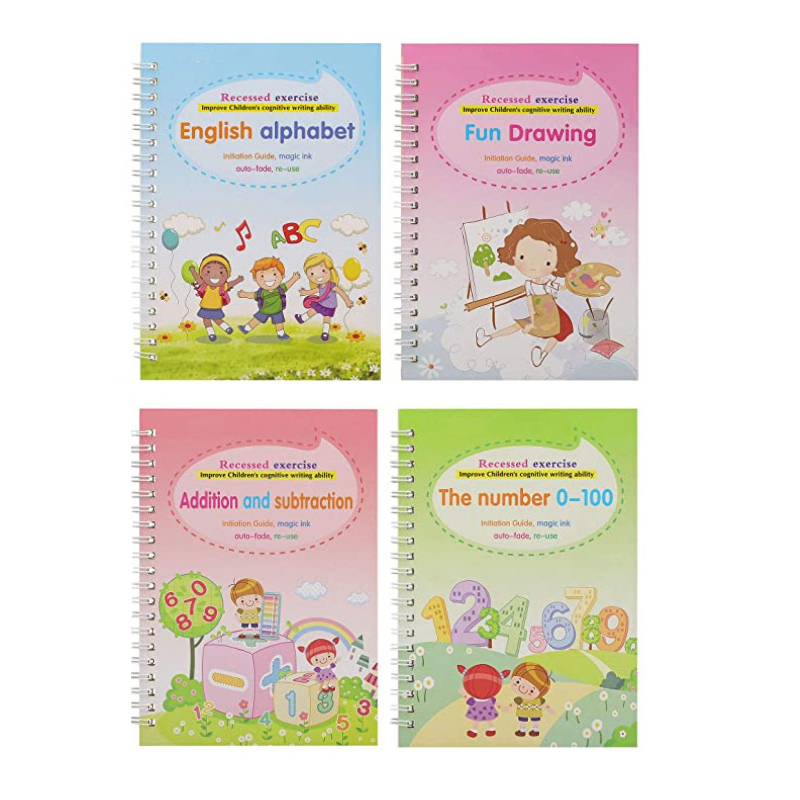 Magic Practice Copybook English Tracing Grooves Design Baby Writing 