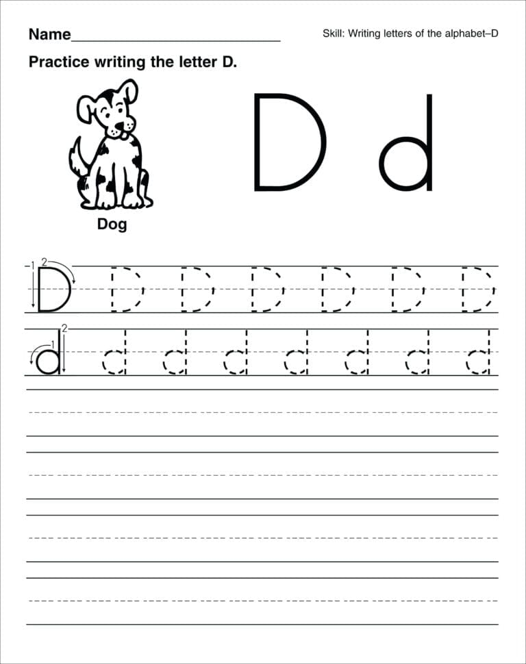 Name Tracing Sheets Free Printable Preschool Handwriting Db excel