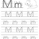 Nice Tracing Letter M Oval Shape Worksheet For Preschool
