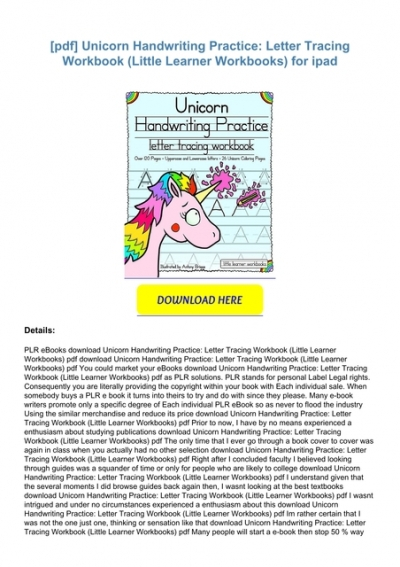  pdf Unicorn Handwriting Practice Letter Tracing Workbook Little 