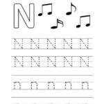 Practice Tracing The Letter N Worksheets 99Worksheets