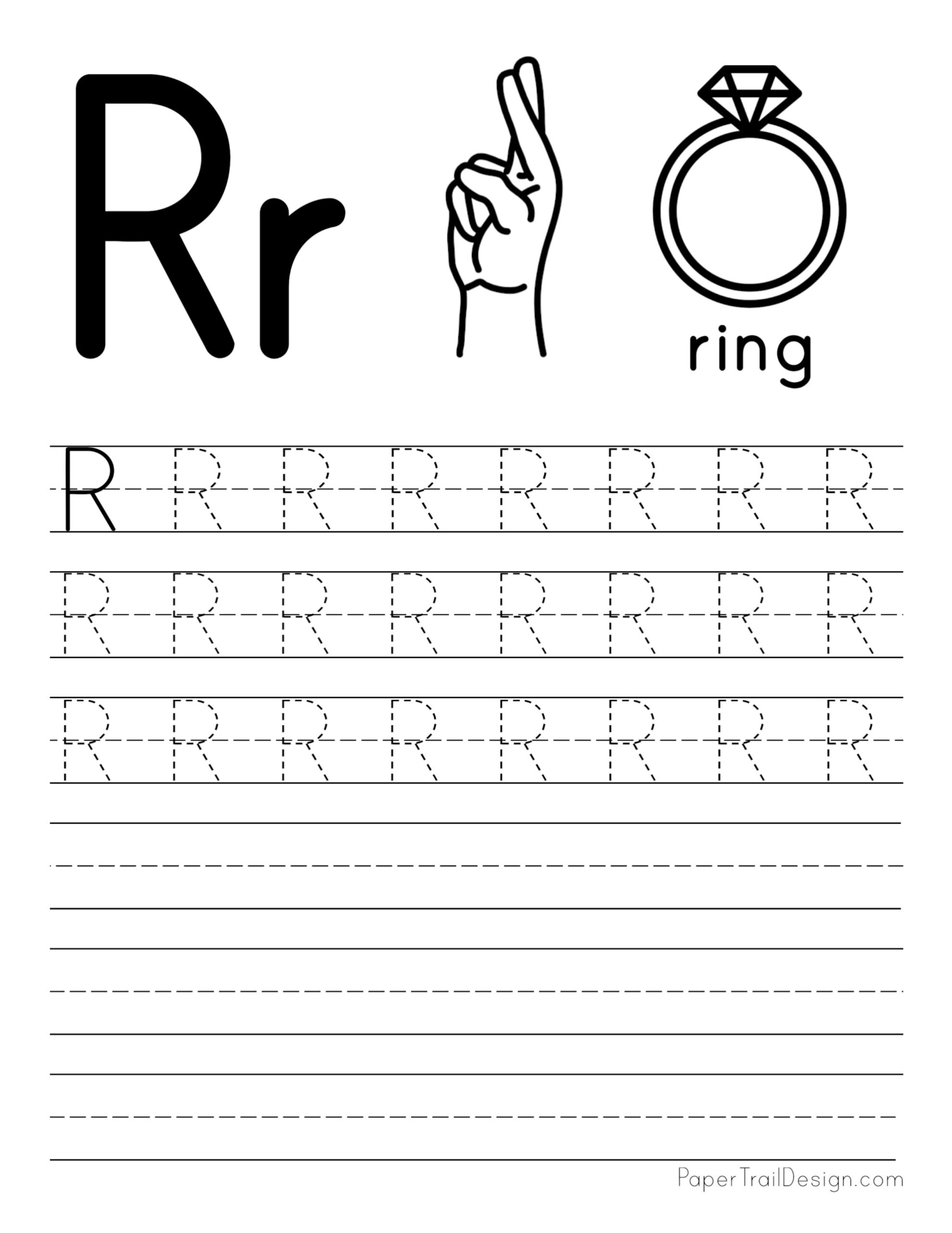 Practice Tracing The Letter R Worksheets 99worksheets 1000 Images 