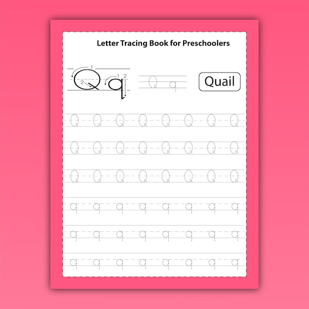 Premium Vector Letter Tracing Book For Preschoolers